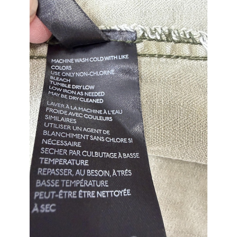 We The Free Jacket Womens S Green Long Utility Military Coat Distressed Patchwor - Picture 9 of 16